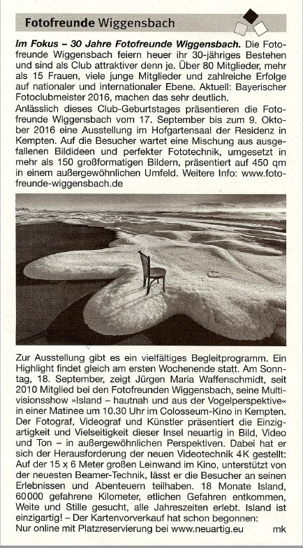 2016 09 02 Wochenblatt Wiggensbach