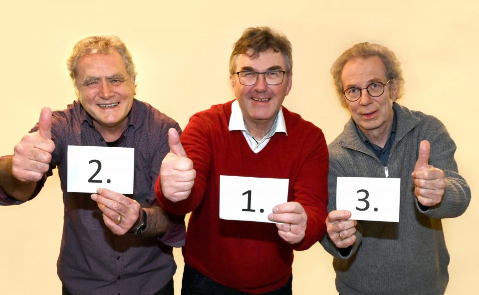 Jahresfotograf 2025: Robert Span (2.), Peter Hildebrand (1.) und Hartmut Faustmann (3.) Robert Span, Peter Hildebrand und Hartmut Faustmann, die drei Erstplatzierten des Jahresfotografen 2025